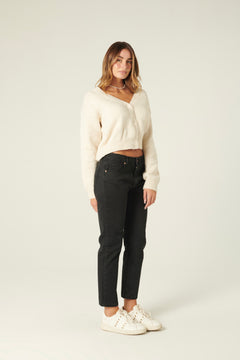Pantaloni Ava slim regular in drill