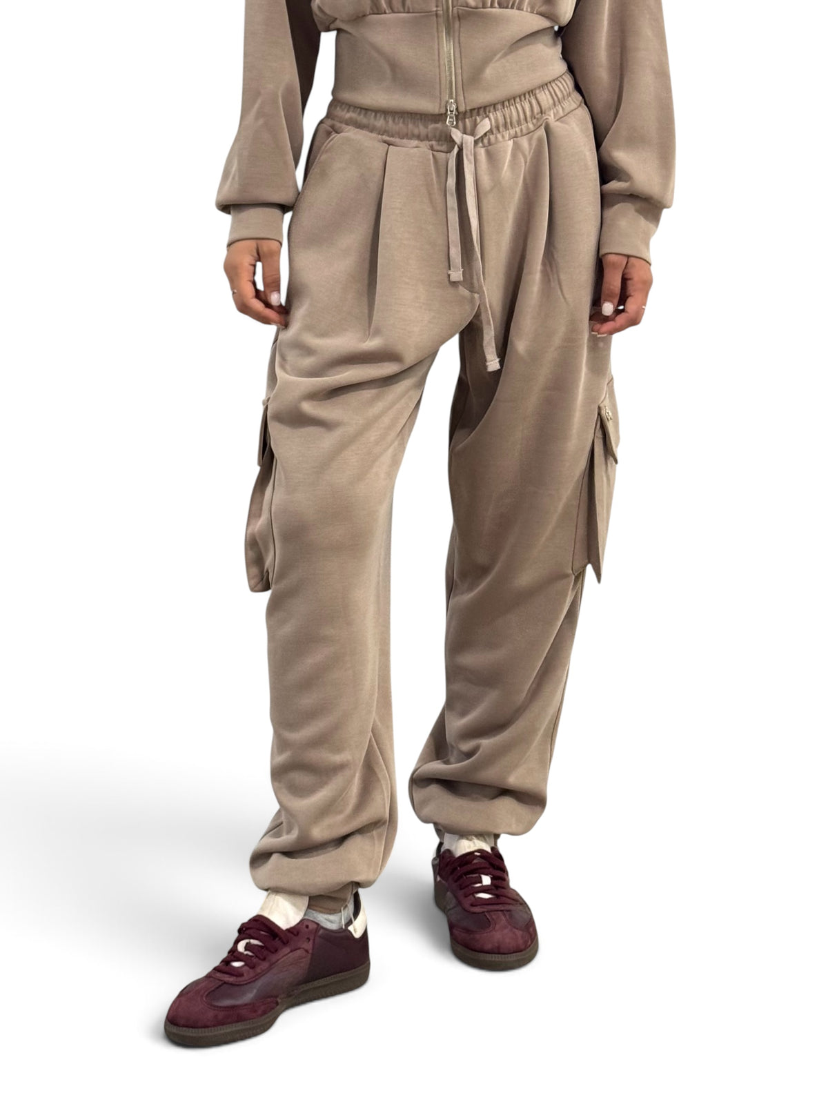 Pantaloni Jane jogger in felpa misto viscosa