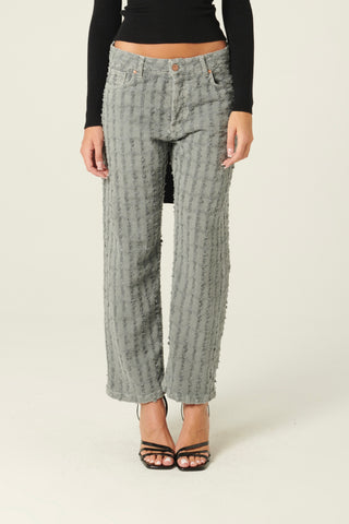 Pantaloni Giusy 90's fit in drill laserato