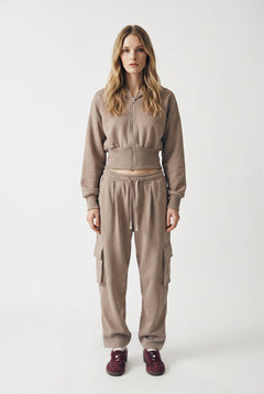 Pantaloni Jane jogger in felpa misto viscosa