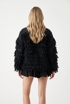 Jordan bomber in fur-like drill