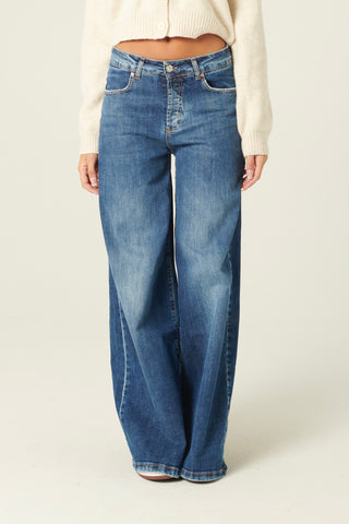 Jeans Becca wide leg in denim comfort