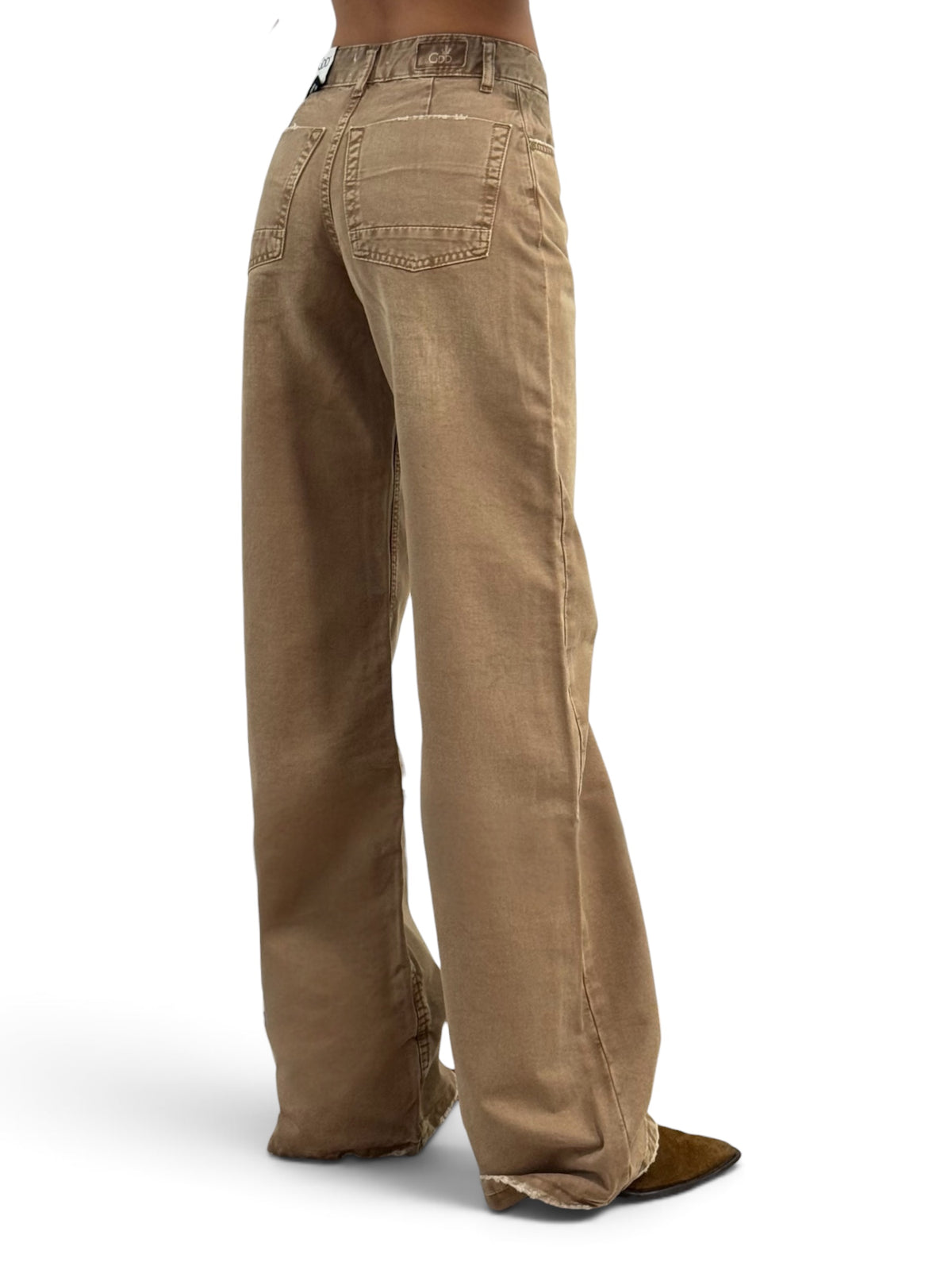 Pantaloni Star-S in gabardine effetto used