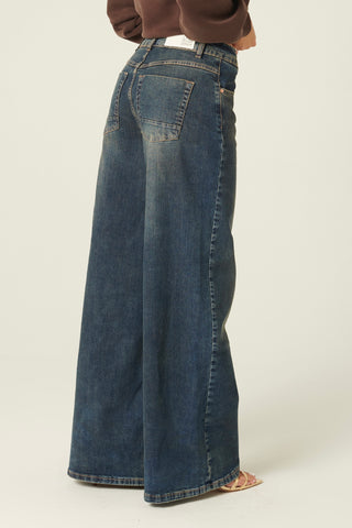 Jeans Becca wide leg in denim comfort