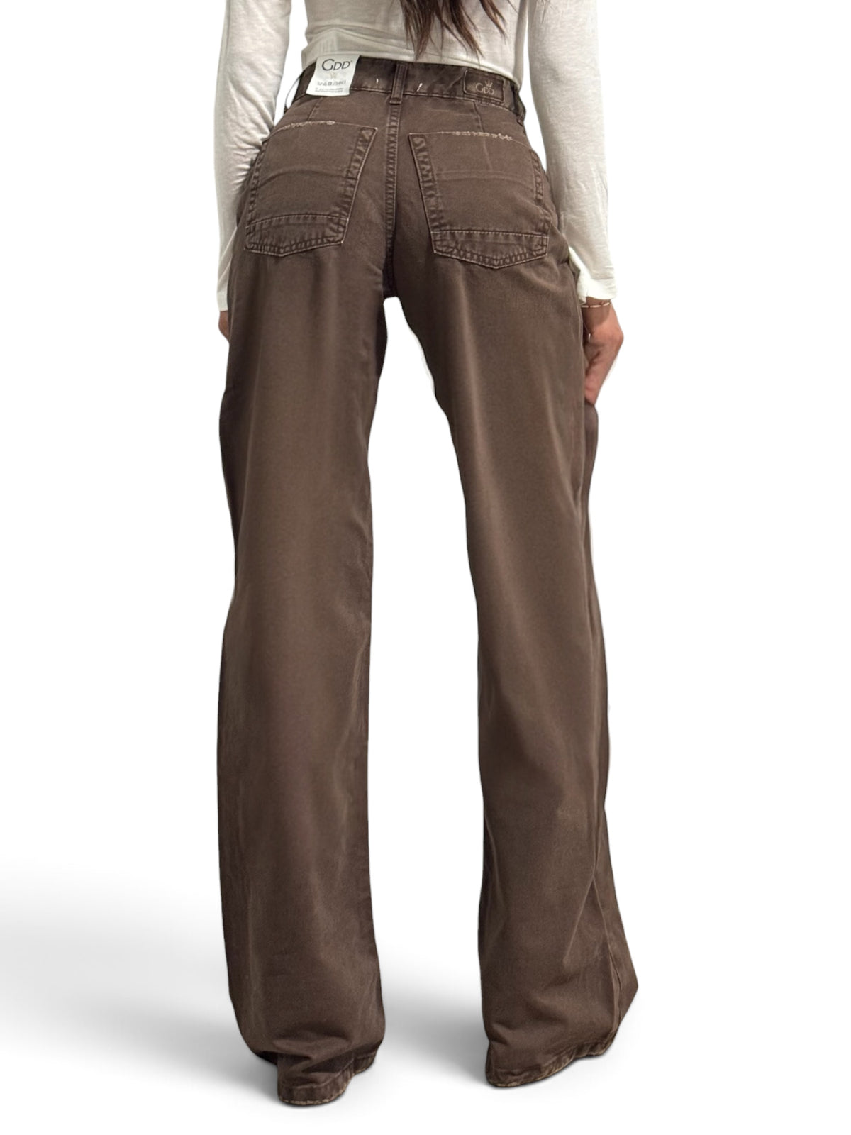 Pantaloni Star-S in gabardine effetto used