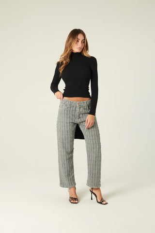 Pantaloni Giusy 90's fit in drill laserato