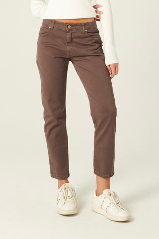 Pantaloni Ava slim regular in drill