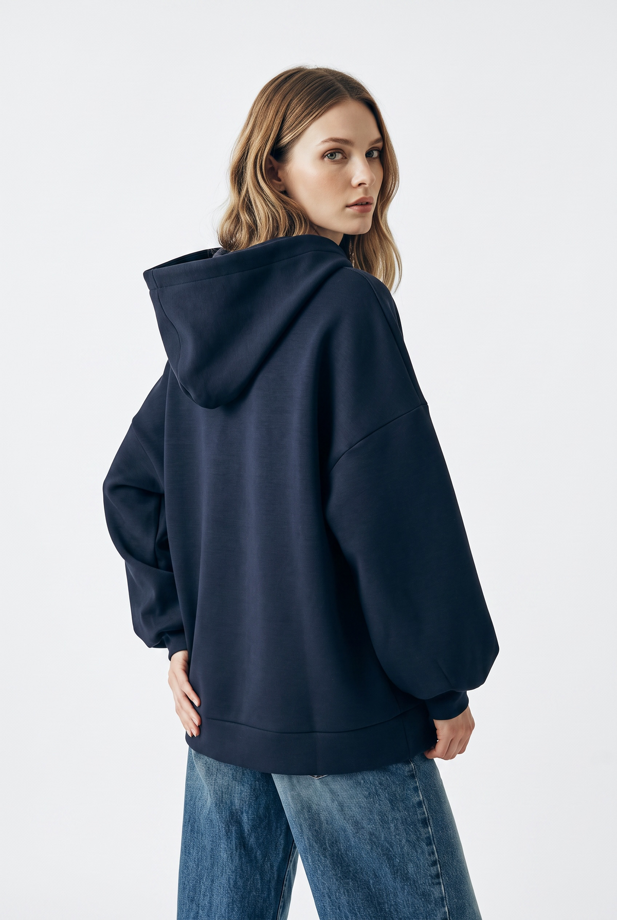Felpa Mia bomber oversize con cappuccio in candy cotton