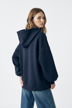Felpa Mia bomber oversize con cappuccio in candy cotton