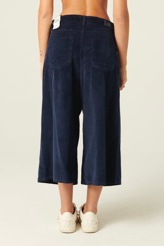 Bermuda Haze con pinces in velluto misto modal