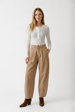 Maglia Dance body con collo serafino in misto cashmere