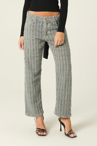 Pantaloni Giusy 90's fit in drill laserato