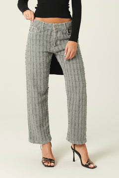 Pantaloni Giusy 90's fit in drill laserato