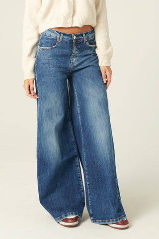 Jeans Becca wide leg in denim comfort