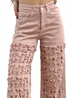 Pantaloni ALISHA fringe in drill