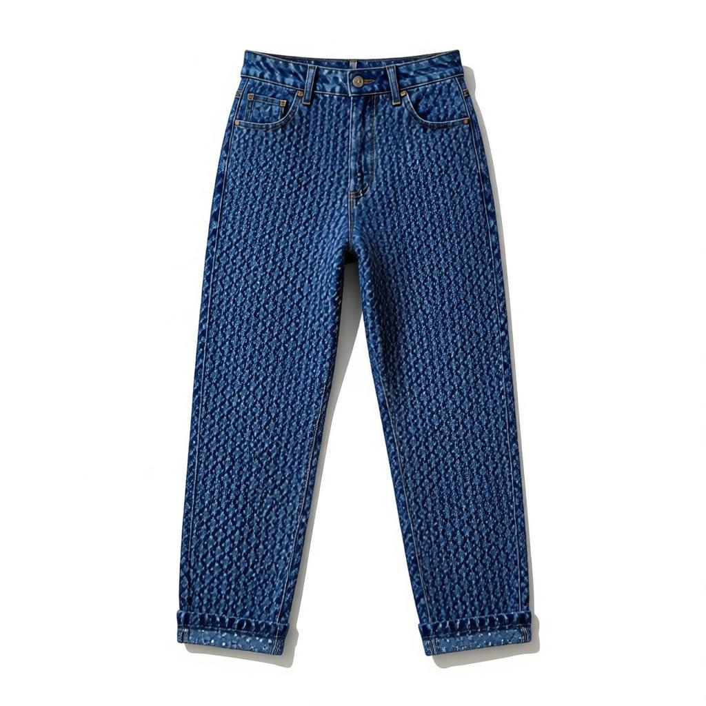Jeans Arya boyfriend relaxed - vista frontale denim laserato 100% cotone

