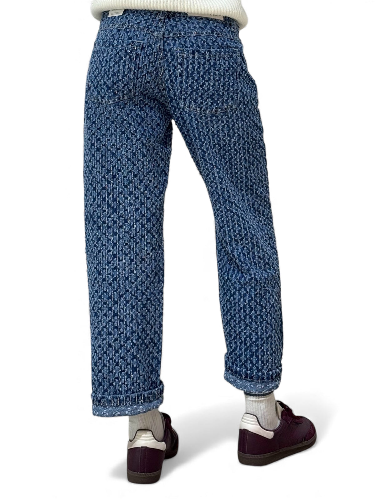 Jeans Arya boyfriend - vista posteriore trattamento laser unico

