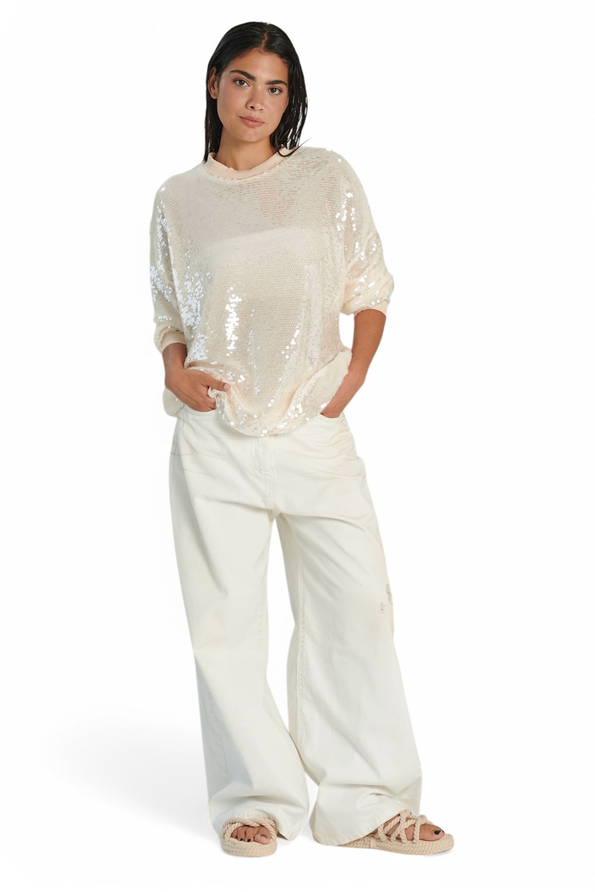 Pantaloni ASTRA superpocket in drill sporcato