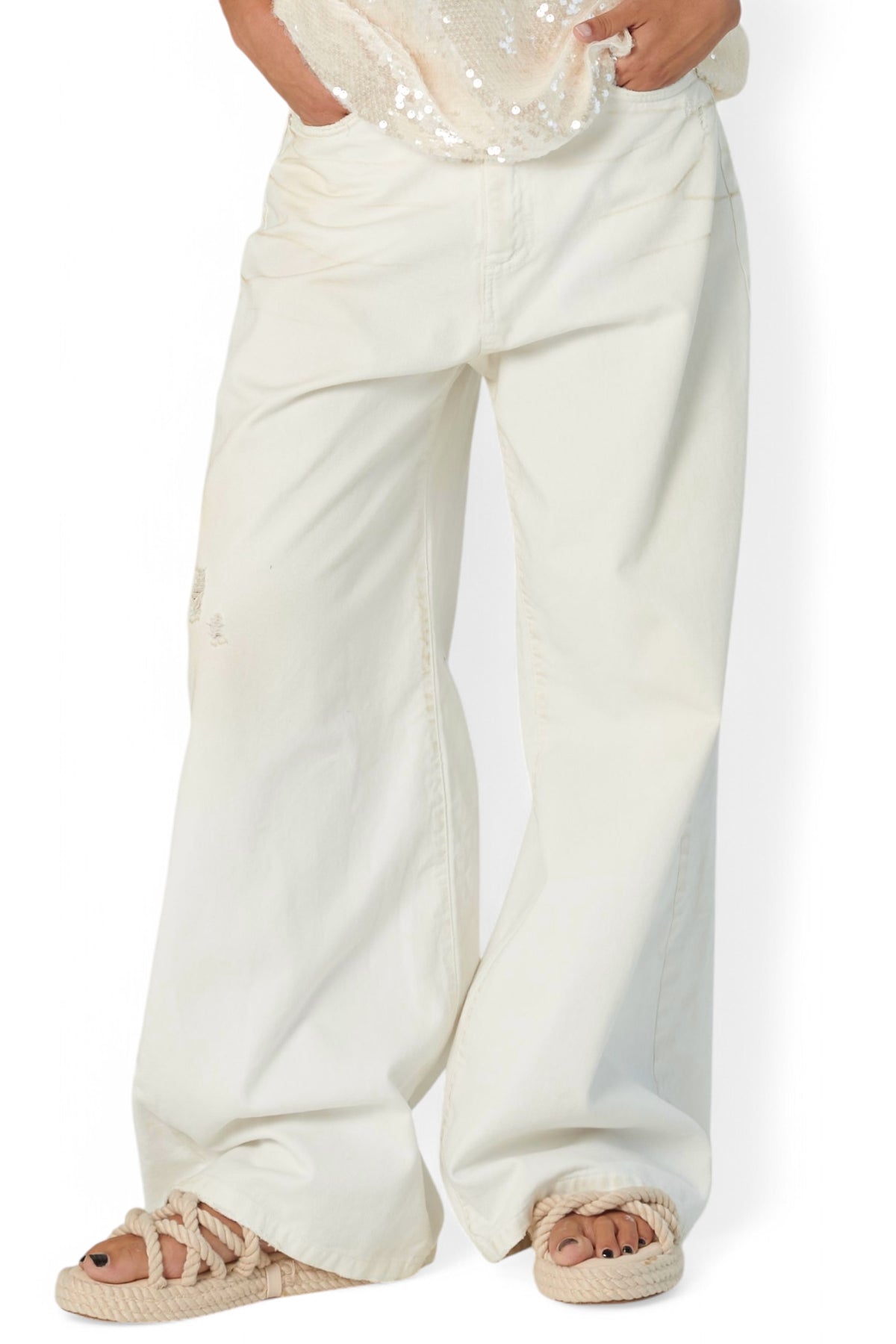 Pantaloni ASTRA superpocket in drill sporcato