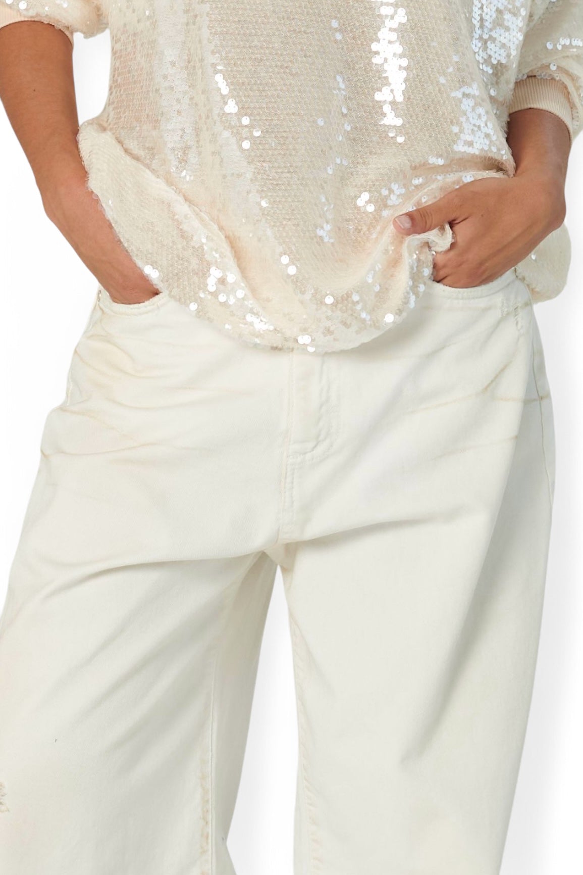 Pantaloni ASTRA superpocket in drill sporcato