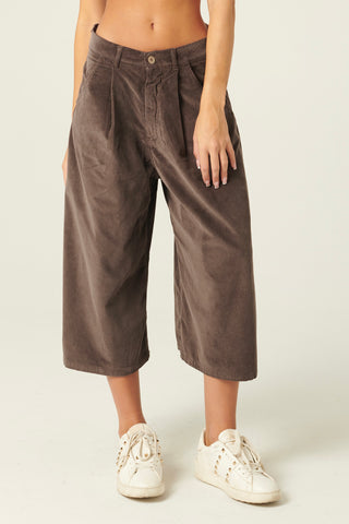 Bermuda Haze con pinces in velluto misto modal