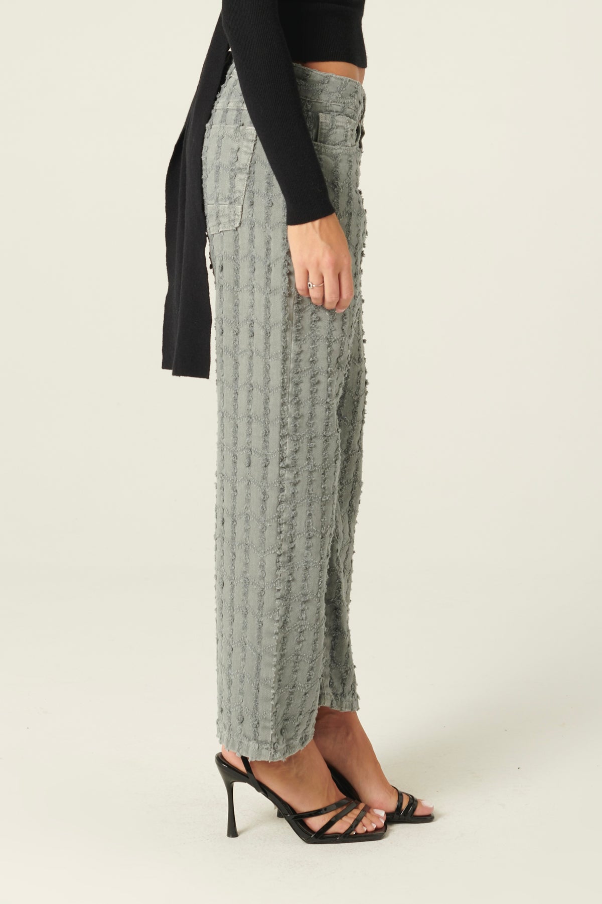 Pantaloni Giusy 90's fit in drill laserato