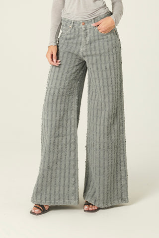 Pantaloni Alisha in drill laserato