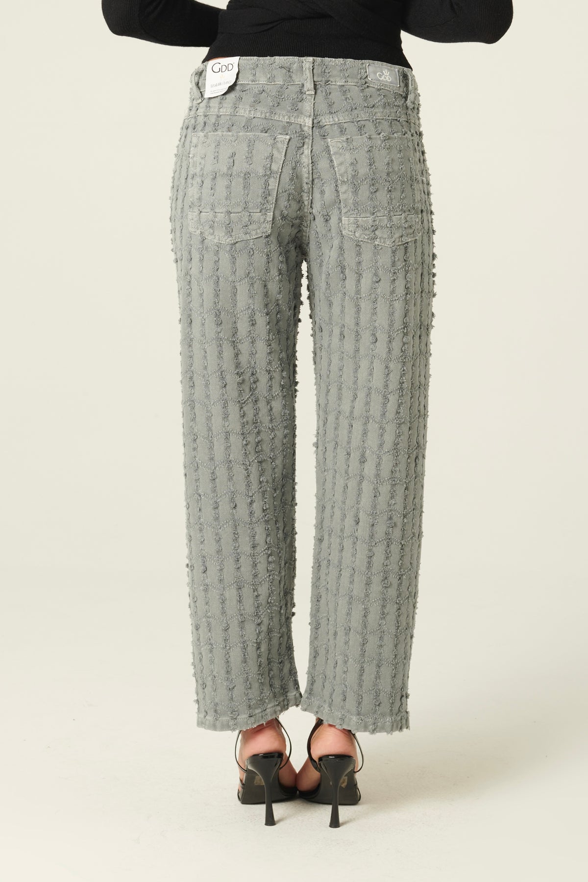 Pantaloni Giusy 90's fit in drill laserato