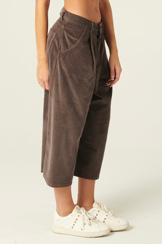 Bermuda Haze con pinces in velluto misto modal