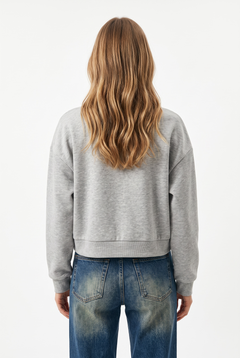Tammy candy cotton cropped polo sweatshirt