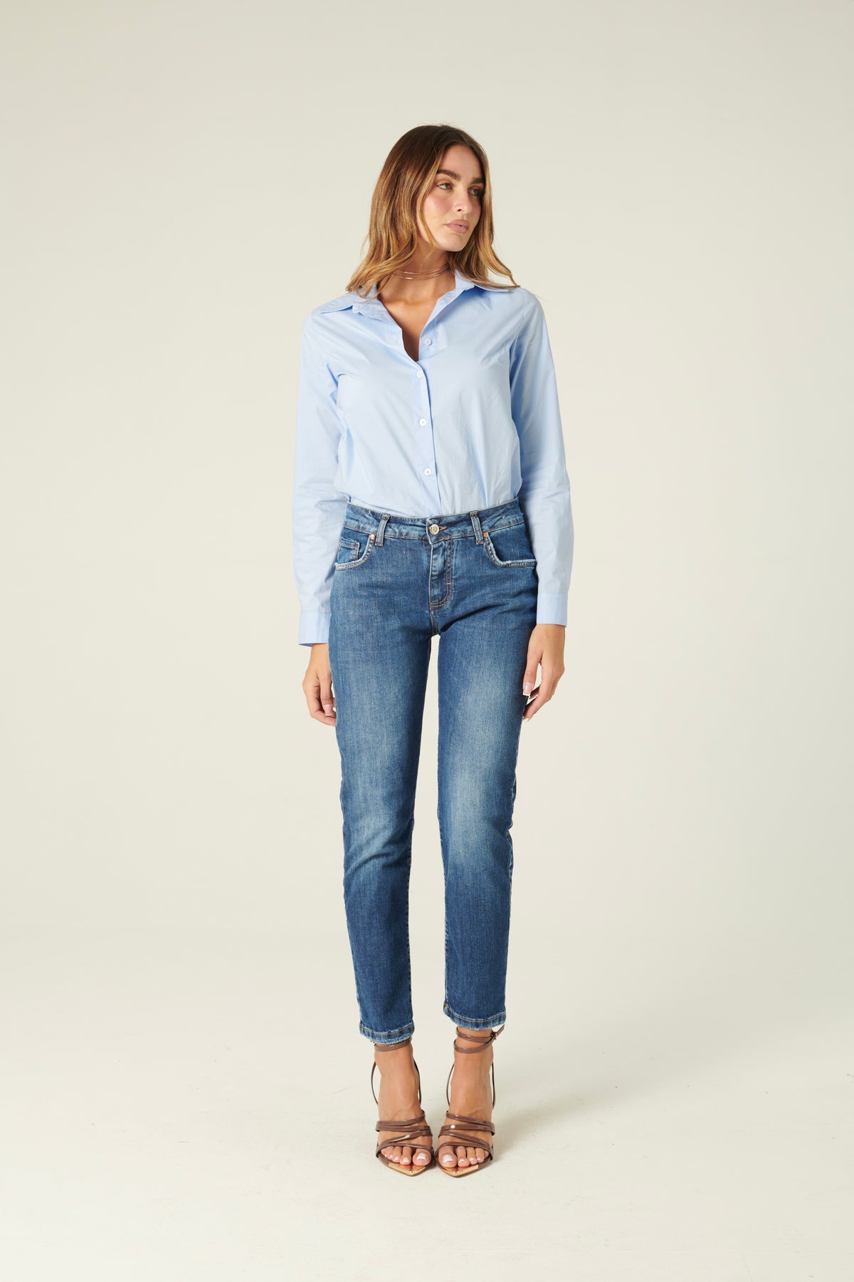Camicia Yumix basica in popeline di cotone