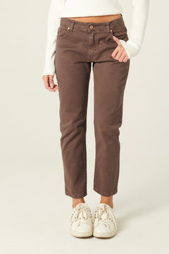 Pantaloni Ava slim regular in drill