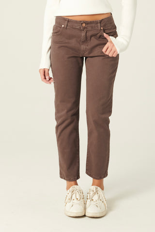 Pantaloni Ava slim regular in drill