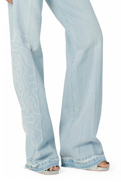 Jeans straight CORA con ricamo