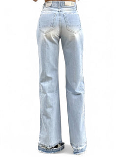 Jeans straight CORA con ricamo