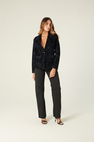 Giacca Lily in denim floccato