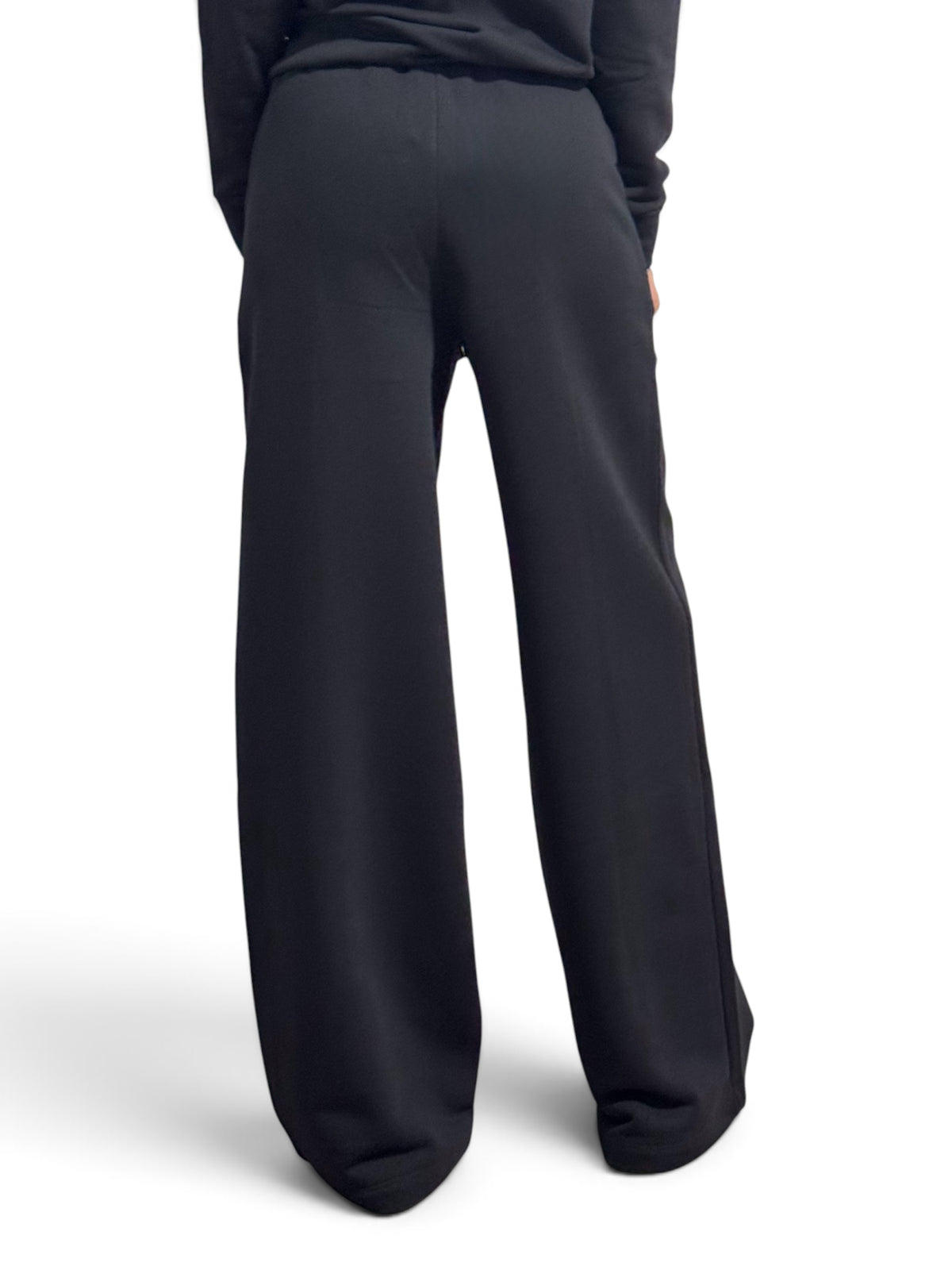 Pantaloni Ivy straight leg in felpa con nervina