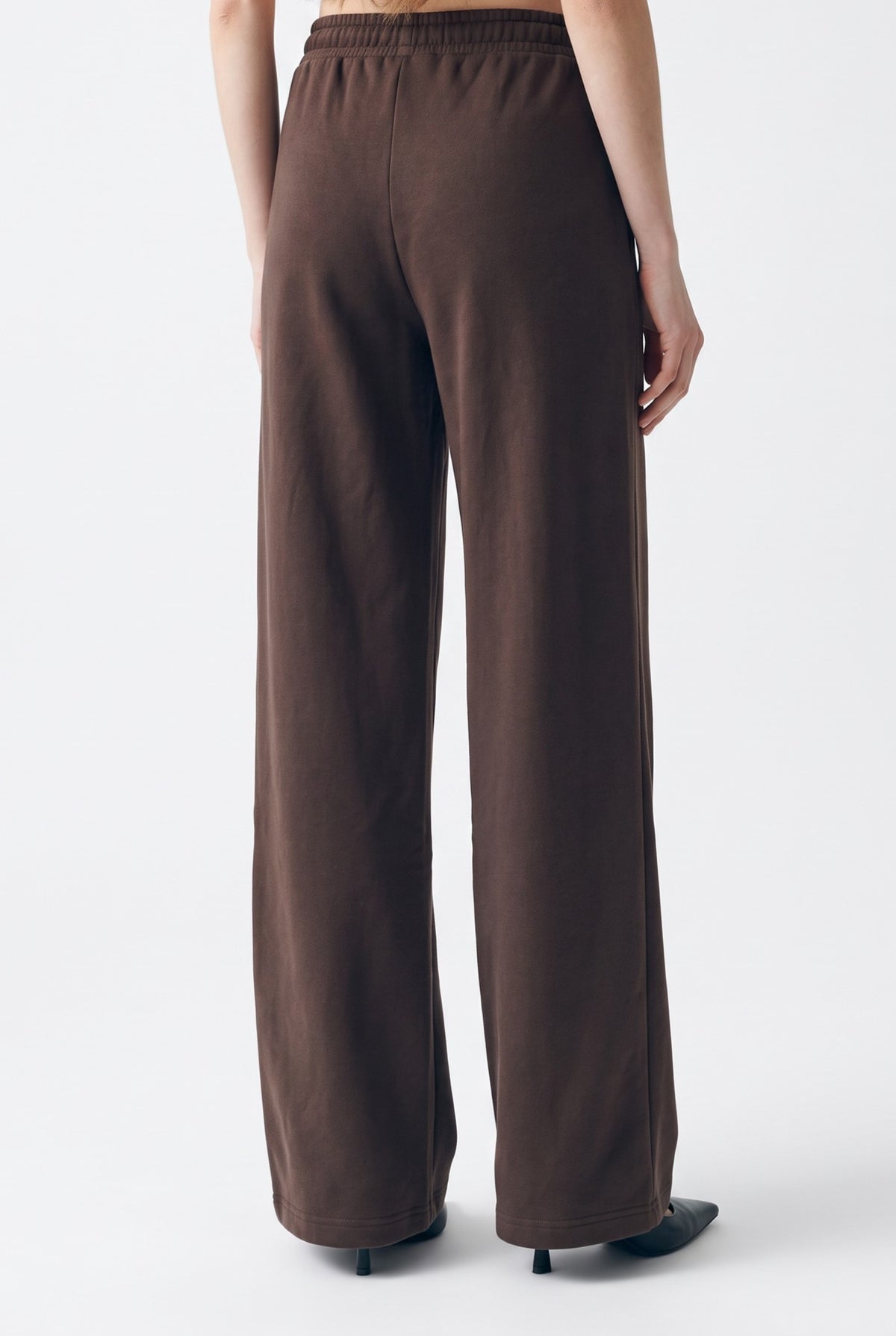Ivy straight leg fleece trousers with pintuck