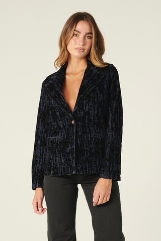 Giacca Lily in denim floccato