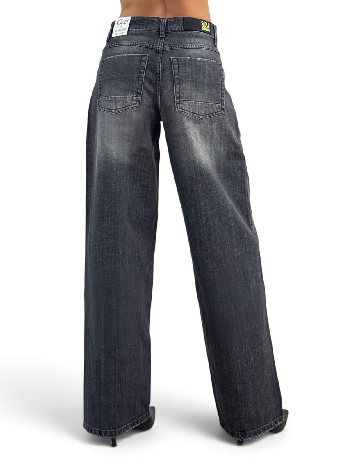 Cherry-S barrel jeans in black denim