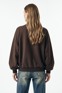 Felpa Pearl oversize con scollo a V e maniche curvate