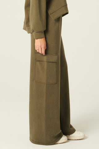 Pantaloni Wax cargo in felpa misto viscosa