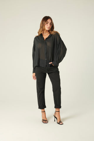 Pantaloni Abby relaxed in drill