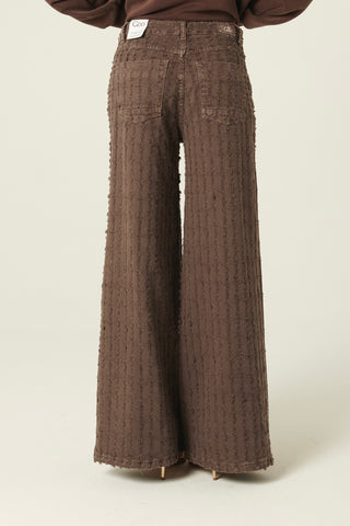 Pantaloni Alisha in drill laserato