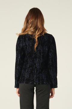 Giacca Lily in denim floccato
