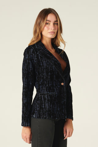 Giacca Lily in denim floccato