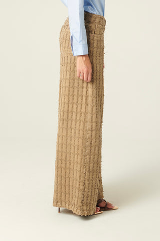 Pantaloni Alisha in drill laserato