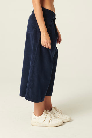 Bermuda Haze con pinces in velluto misto modal