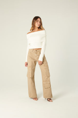 Pantaloni Cody cargo in canvas