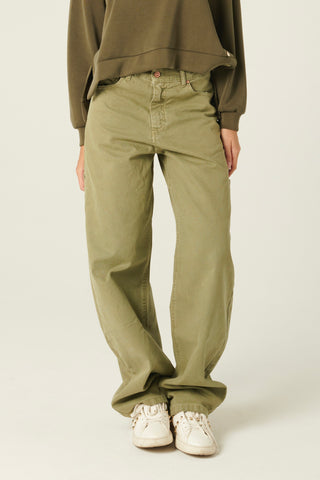 Pantaloni Charli carpenter in canvas barrel fit